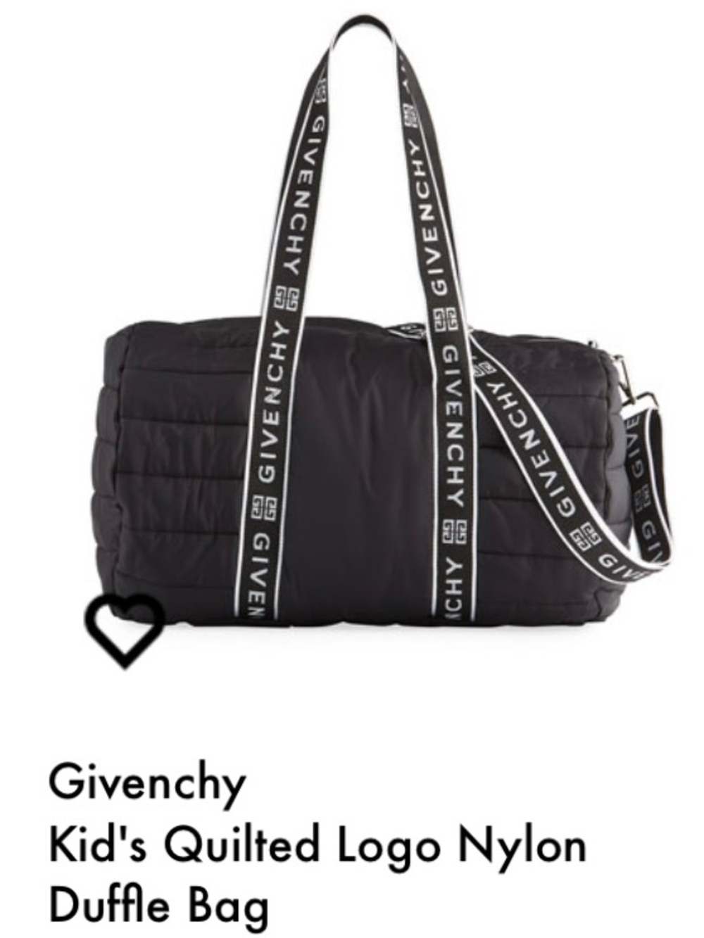 Givenchy Puffer Nylon Duffel/ Tote Bag Set